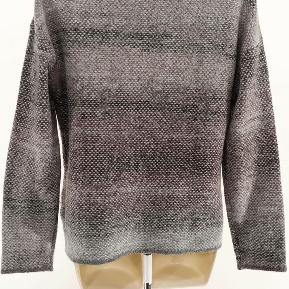 Max Studio Womens Turtleneck Sweater S Small Soft Stripe Gray Purple Variegated - Picture 6 of 9